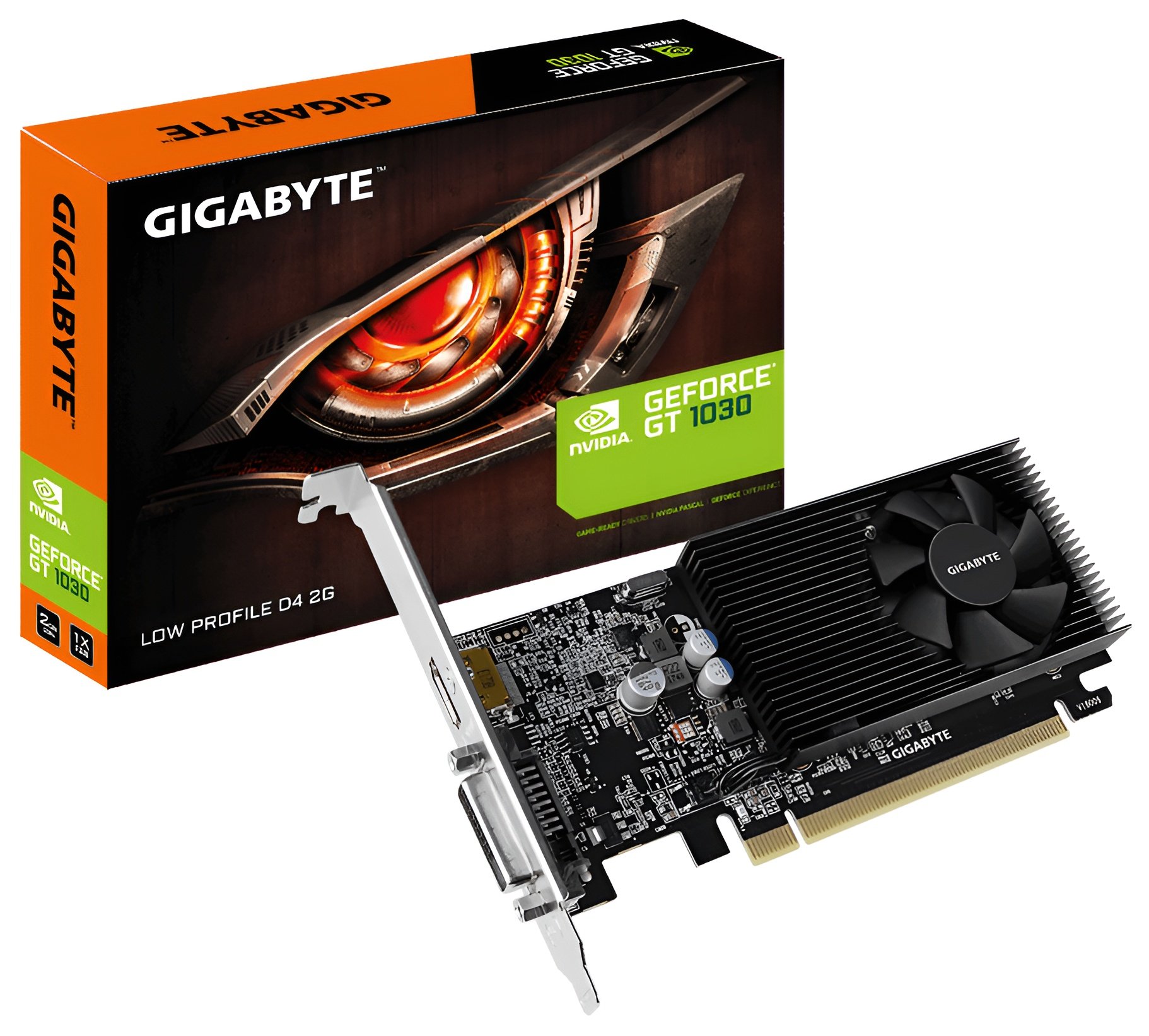 Видеокарта GigaByte PCI-E GeForce GT1030 2GB DDR4 (GV-N1030D4-2GL