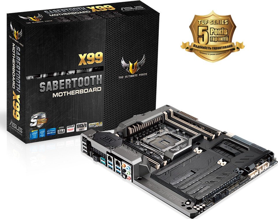 Материнская плата Asus Sabertooth X99 s-2011-v3 X99 купить | Elmir ...