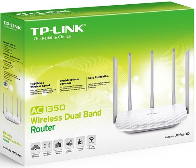 Роутер TP-Link Archer C60 купить | ELMIR - цена, отзывы, характеристики