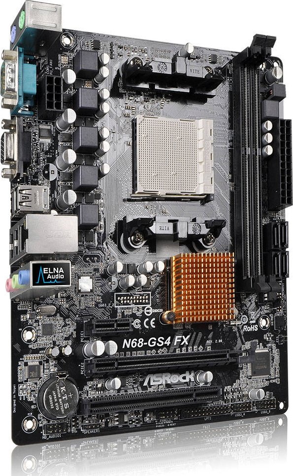 Материнская плата ASRock N68-GS4 FX R2.0 s-AM3 GeForce 7025 купить ...