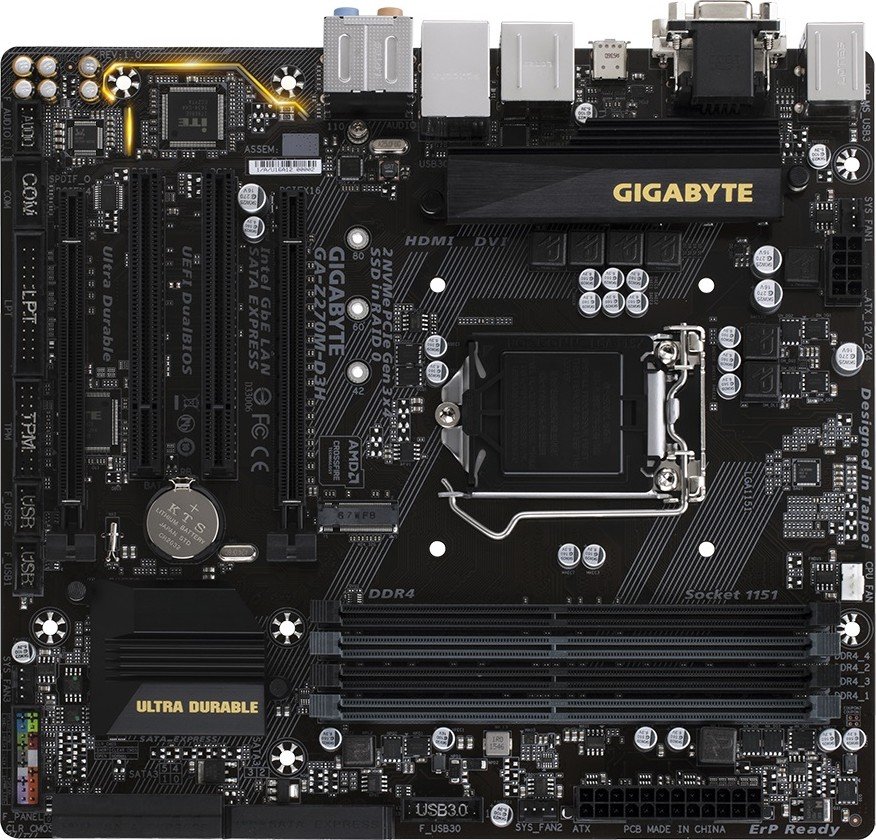 Материнская плата GigaByte GA-Z270M-D3H s-1151 Z270 купить | Elmir ...