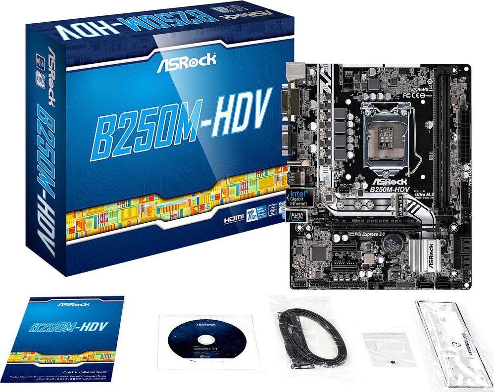 Материнская плата ASRock B250M-HDV s-1151 B250 купить | Elmir - цена ...