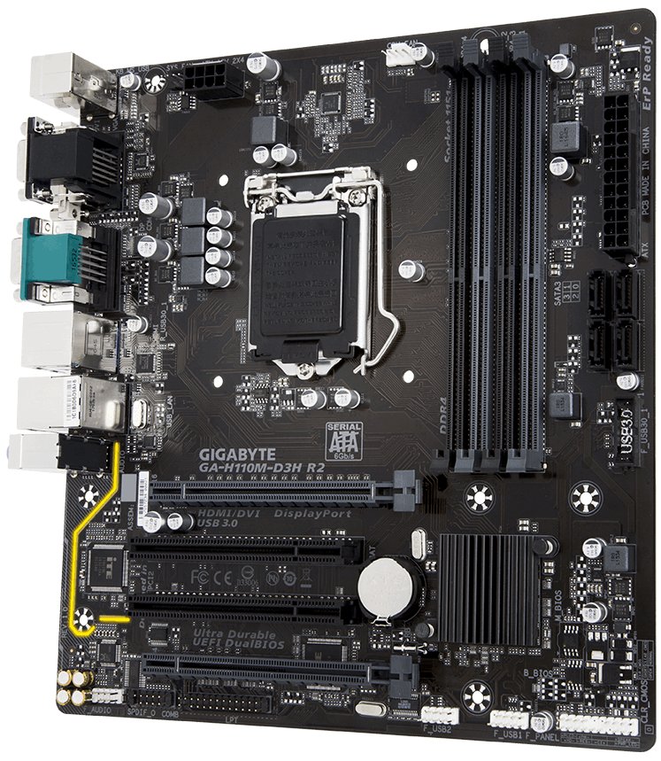 Материнская плата GigaByte GA-H110M-D3H R2 s-1151 H110 купить | Elmir ...