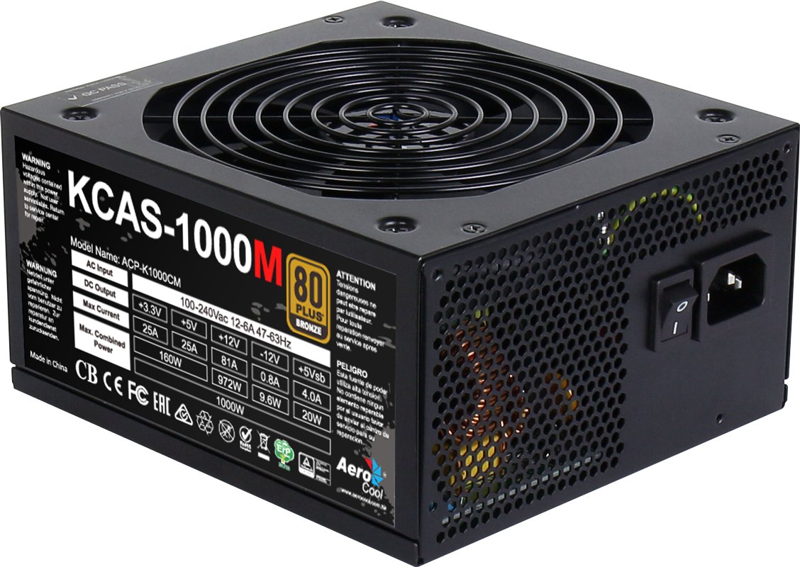 Блок питания 1000W AeroCool KCAS-1000М (ACPB-KMK0FEC.11) купить | Elmir ...