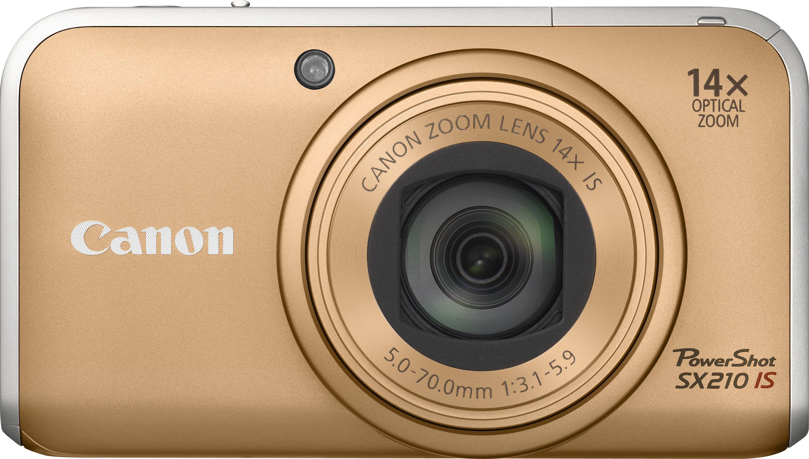 Цифровая фотокамера Canon PowerShot SX210 IS Gold купить | ELMIR
